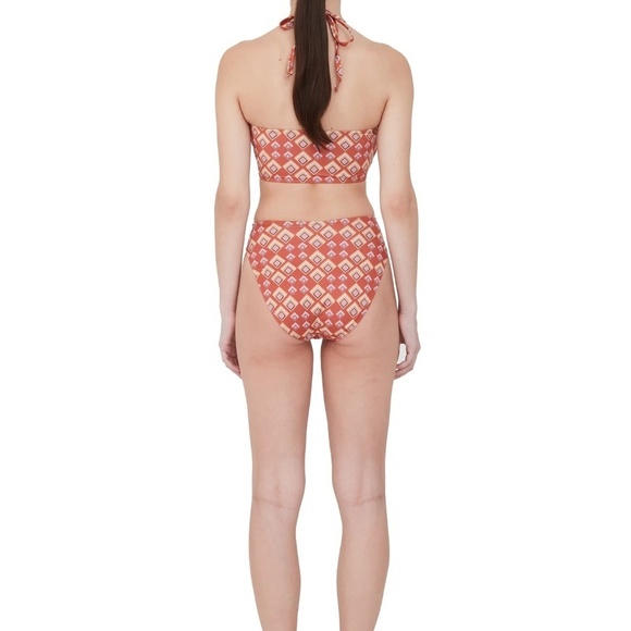 New! Beth Richards Gina one piece in Triangle geo print , saffron 19819 - Picture 3 of 16